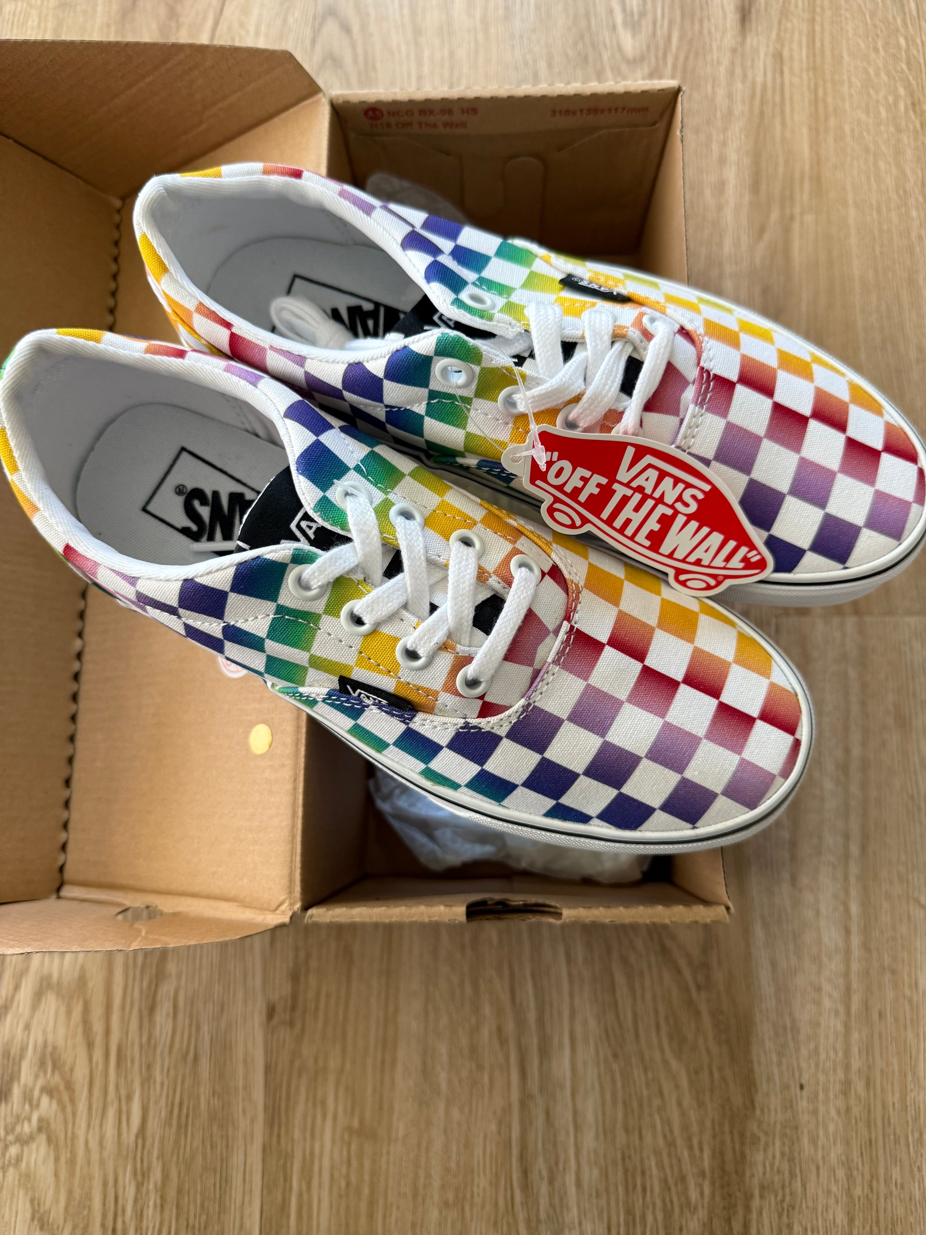 🌈 Vans Authentic Checkerboard Rainbow – Gr. 37 – Neu mit Etikett & Originalkarton