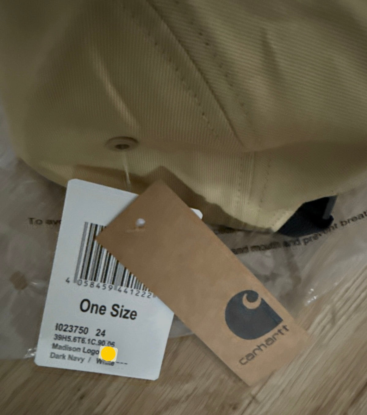Carhartt Madison Logo Cap – Hellgelb – One Size – Neu mit Etikett