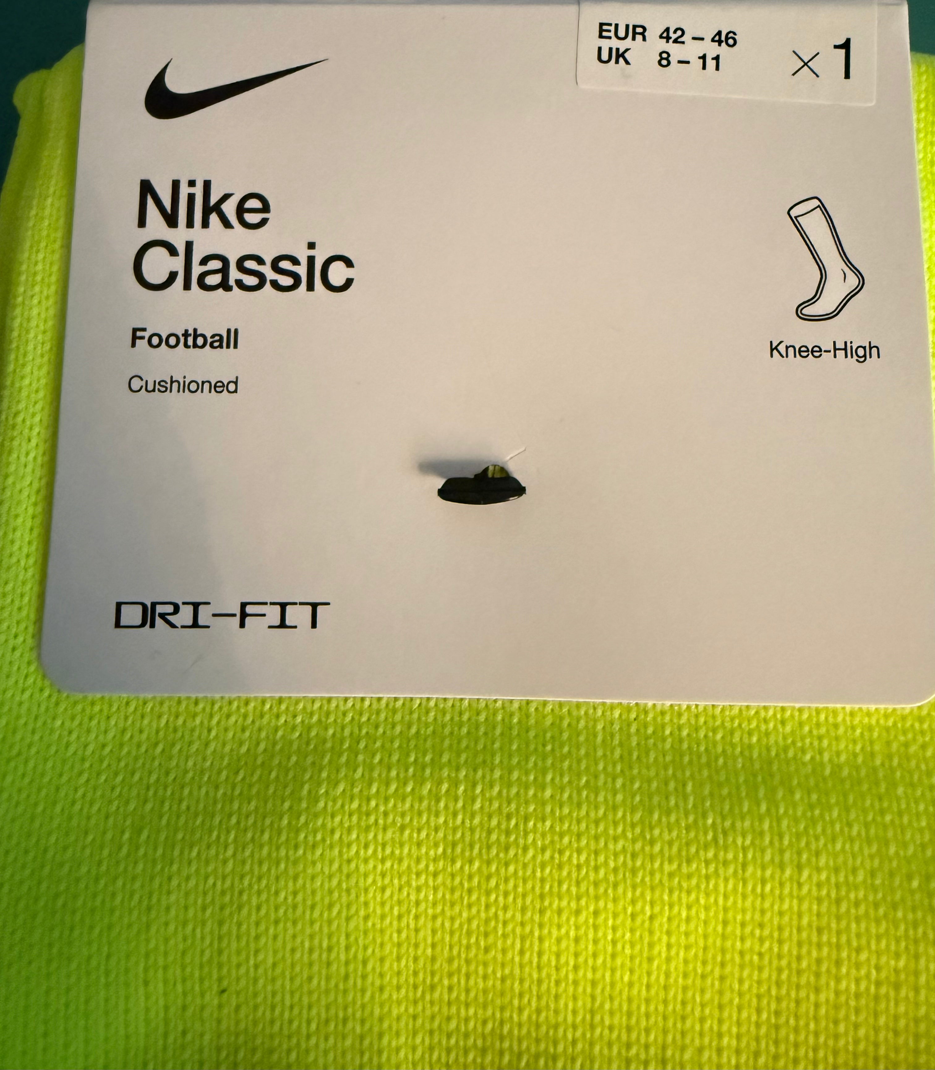Nike Classic Football DRI-FIT Kniestrümpfe Volt neon gelb Gr. 42–46 | Neu