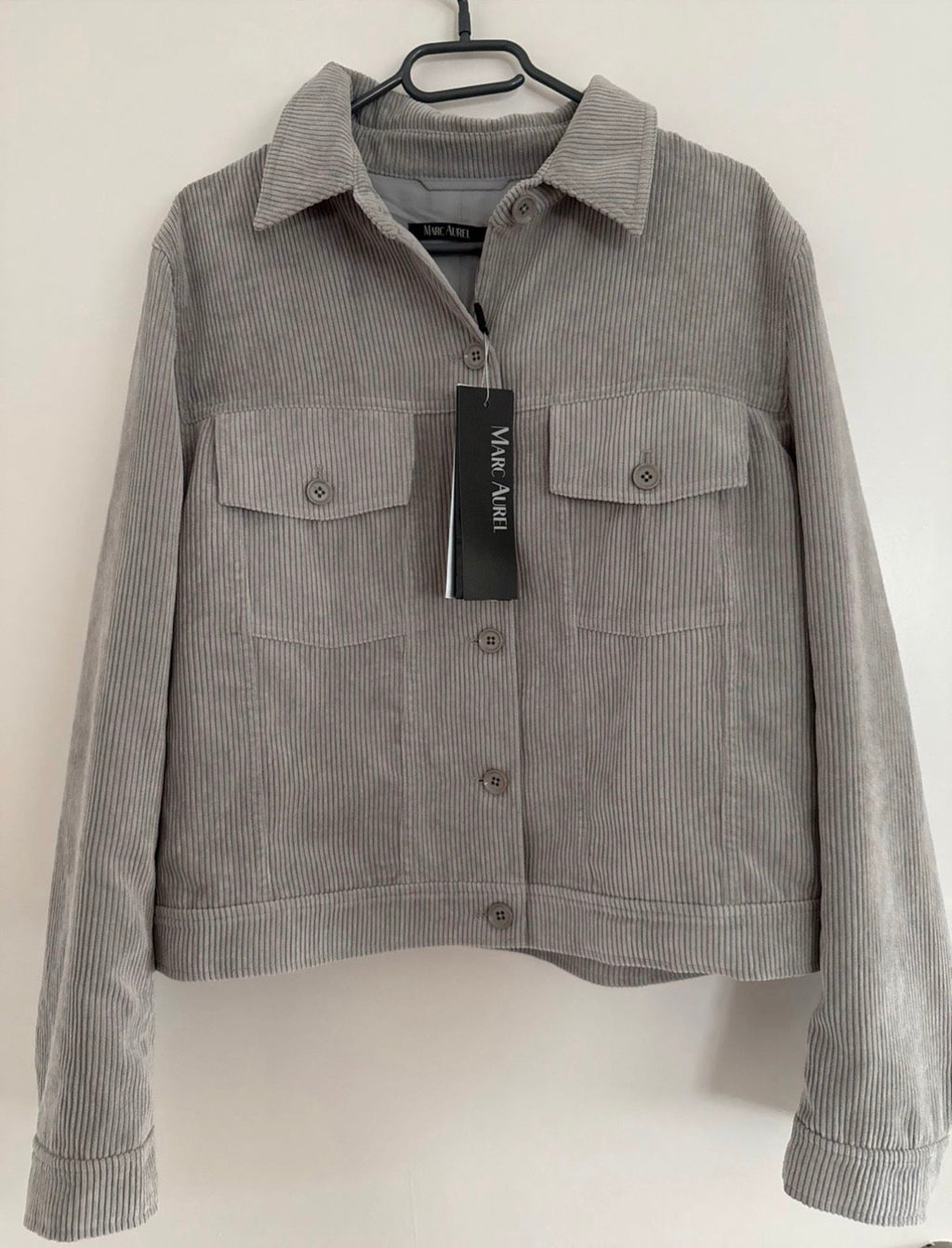 Marc Aurel Cordjacke – Gr. 44 – Hellgrau – Neu mit Etikett