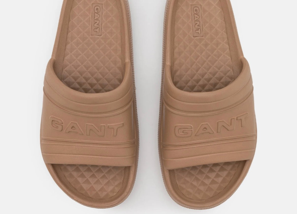 Gant GLADYN - Pantolette flach - warm Khaki Gr 42