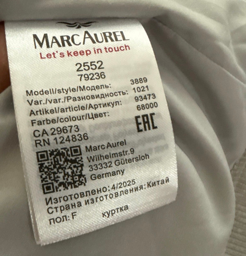 Marc Aurel Cordjacke – Gr. 44 – Hellgrau – Neu mit Etikett