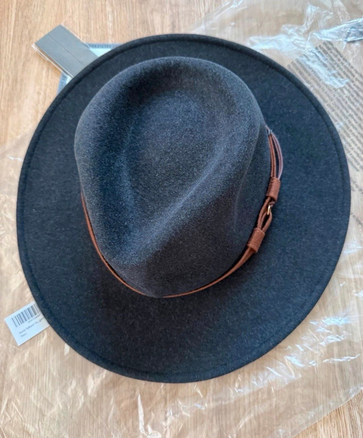 Filzhut – 100 % Wolle – Antrazit– Neu mit Etikett