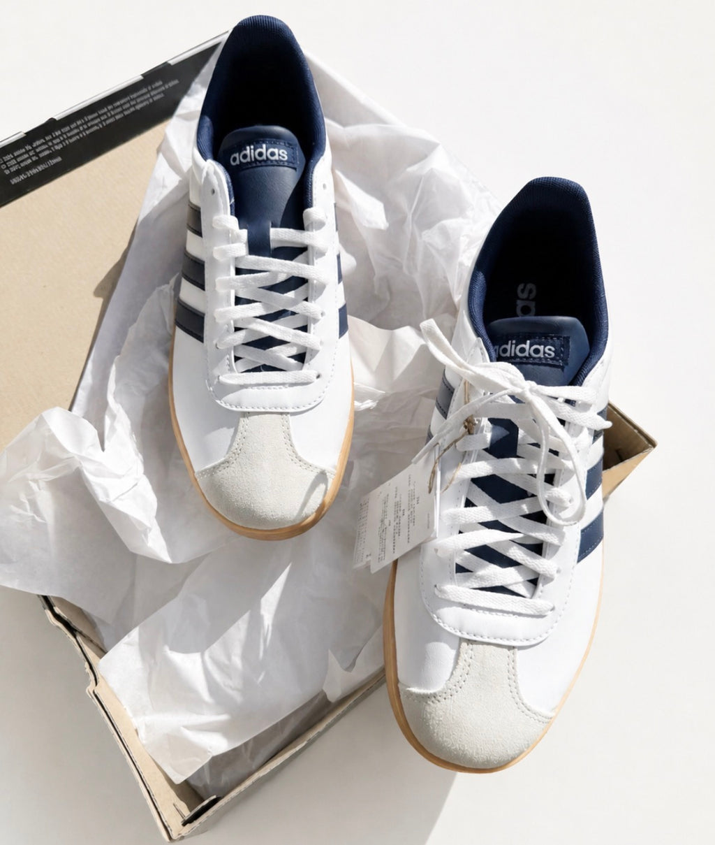 Adidas VL Court – Größe 42 – Weiß/Blau – Neu