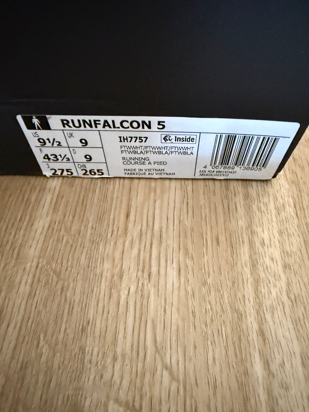 Adidas Runfalcon 5 Herren Laufschuhe – Größe 43 1/3 – Weiß
