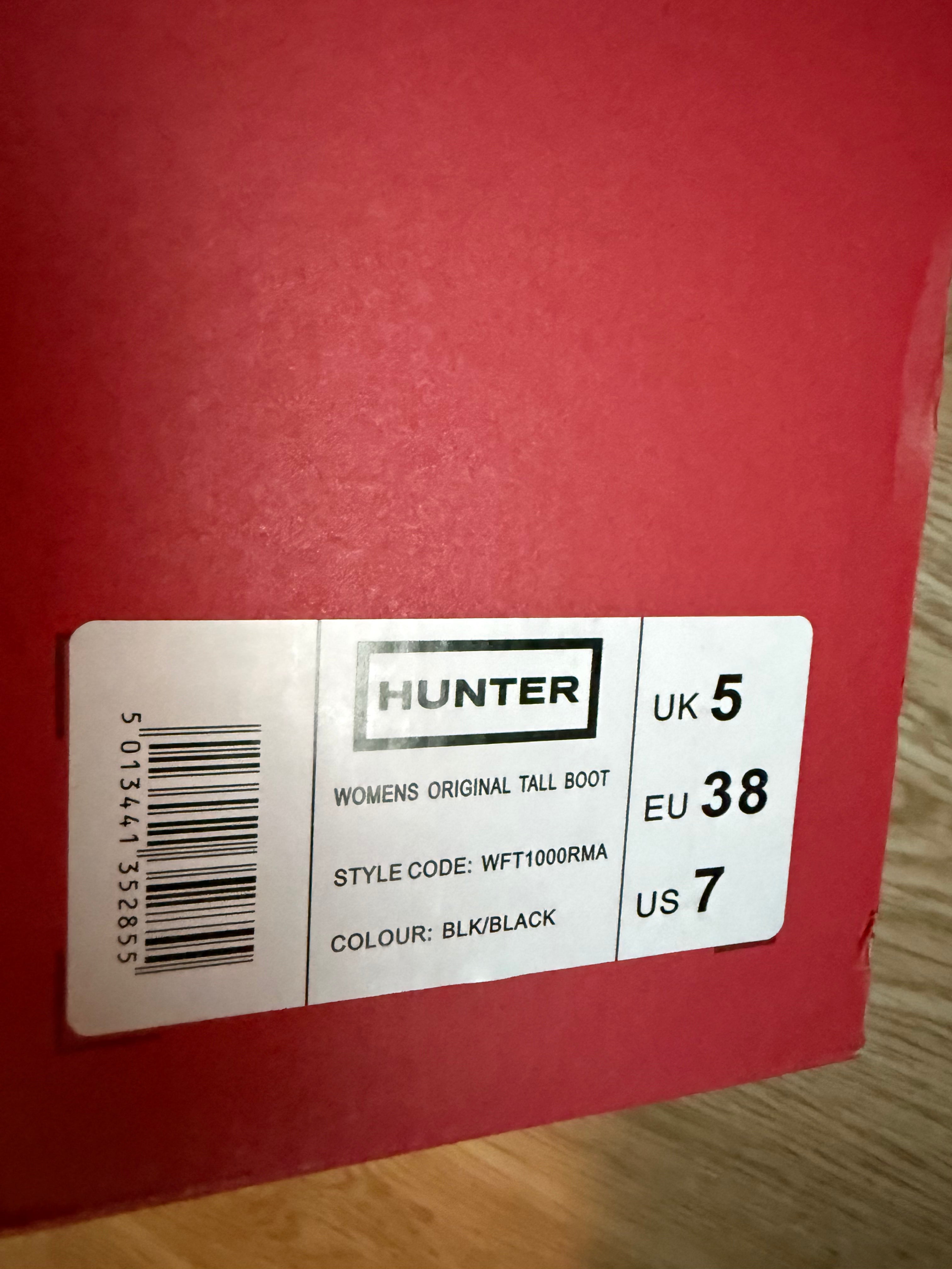 Hunter Original Tall Gummistiefel – Schwarz – Gr. 38 – Neu