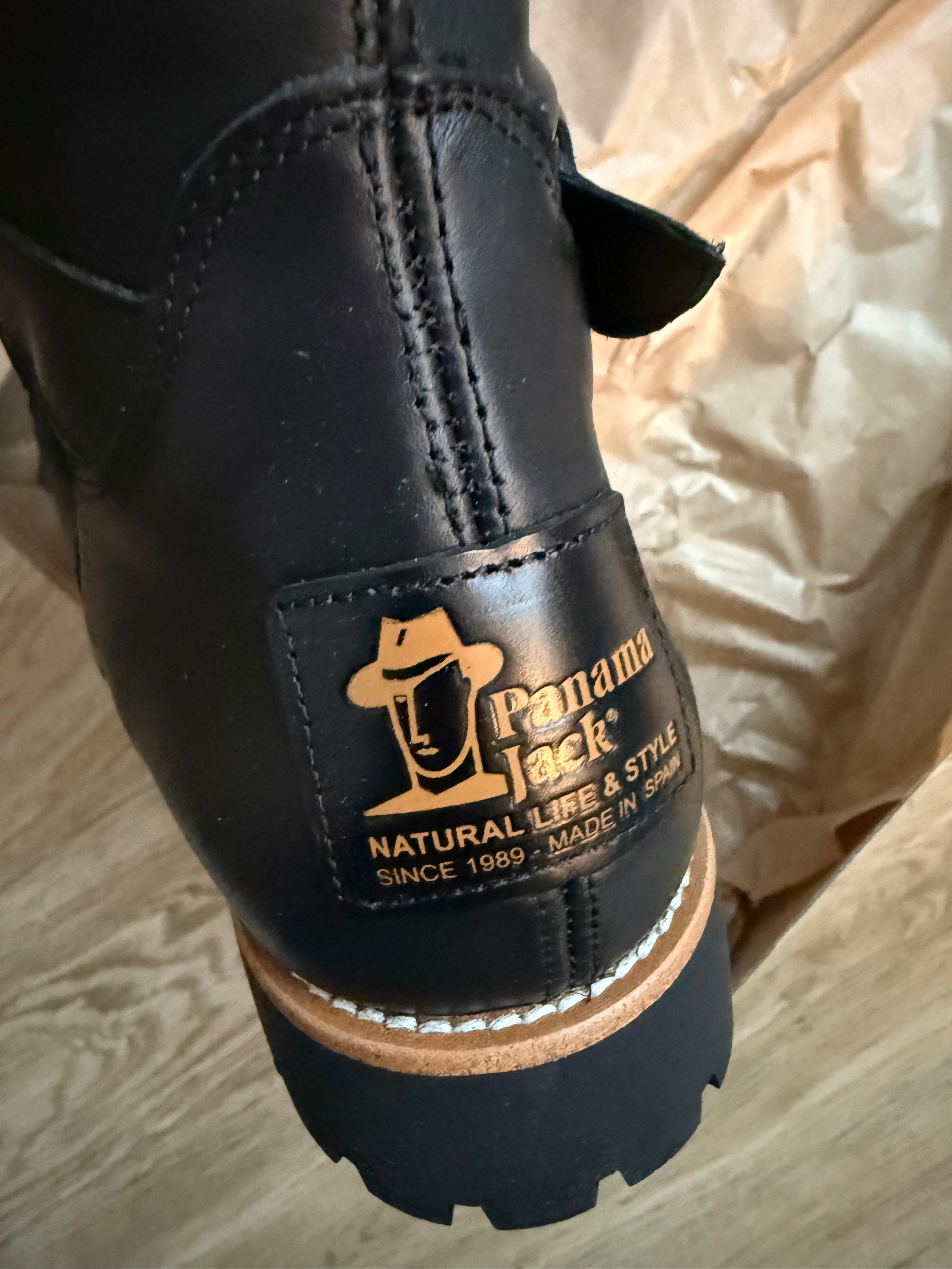Panama Jack Damen-Langschaftstiefel Amberes Igloo Trav B1 – Schwarz – Gr. 40 – Neu