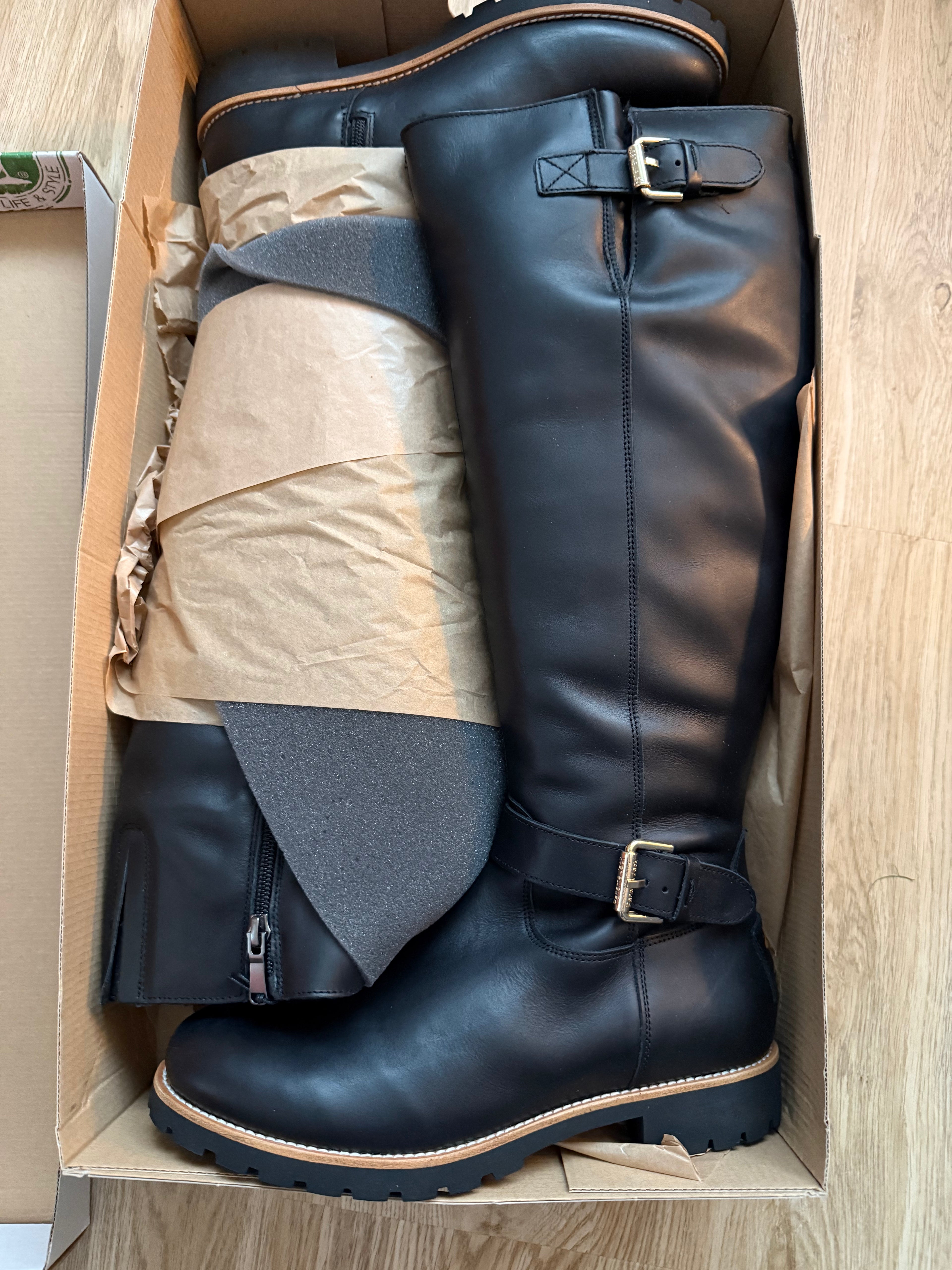 Panama Jack Damen-Langschaftstiefel Amberes Igloo Trav B1 – Schwarz – Gr. 40 – Neu