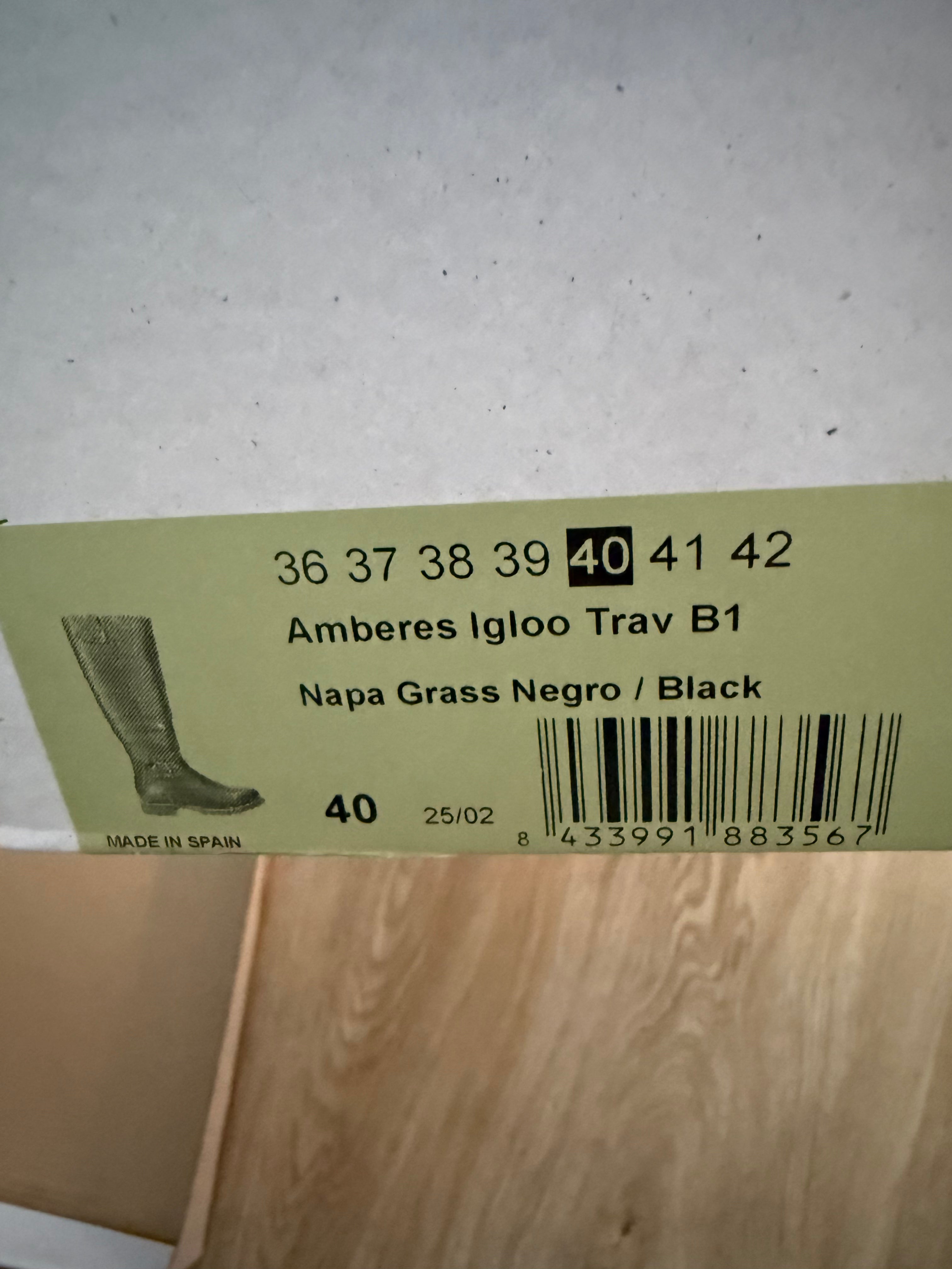 Panama Jack Damen-Langschaftstiefel Amberes Igloo Trav B1 – Schwarz – Gr. 40 – Neu