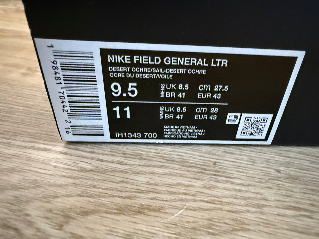 Nike Field General LTR – Desert Ochre/Sail (Neu) – Größe 43