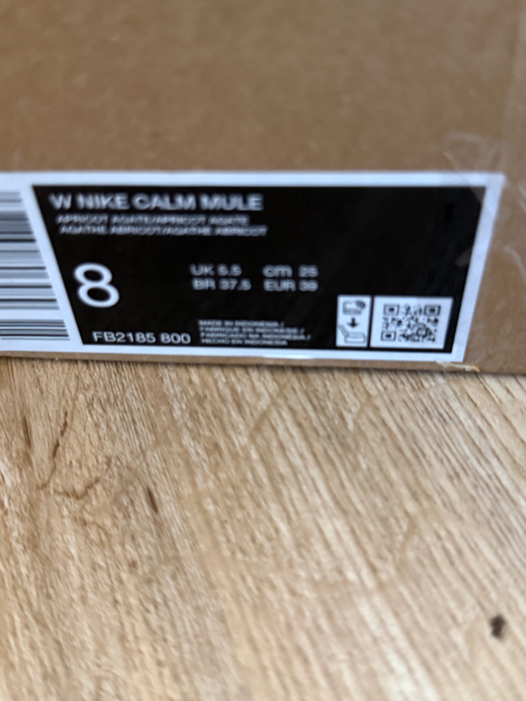 Nike Calm Mule Damen – Apricot – Neu – Größe 39