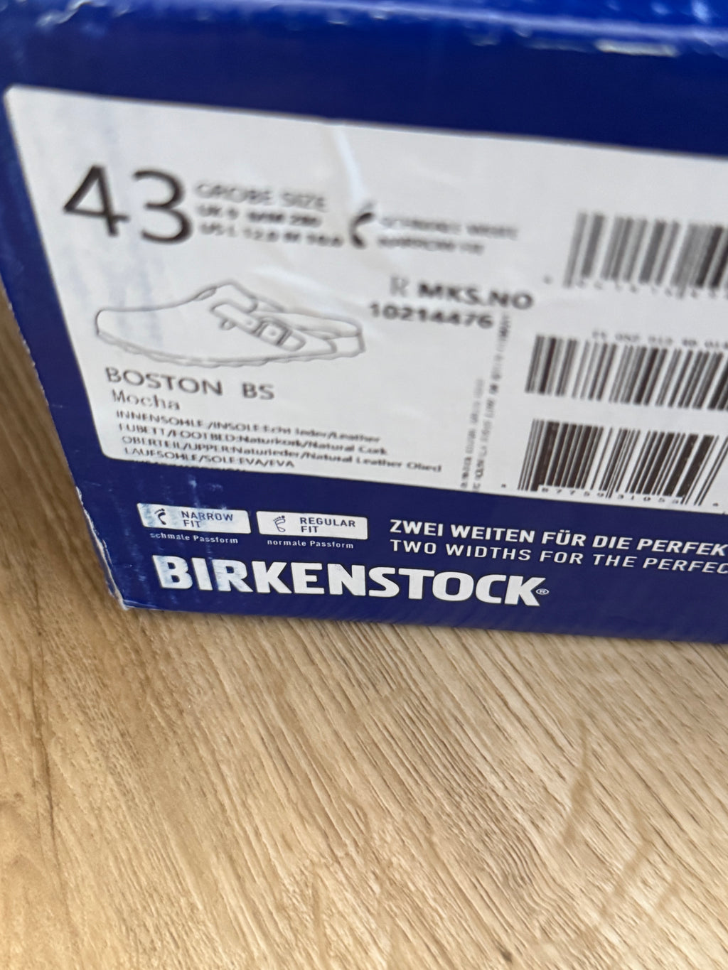 Birkenstock Boston BS Clogs – Mocha – Größe 43 – Regular Fit – Neu