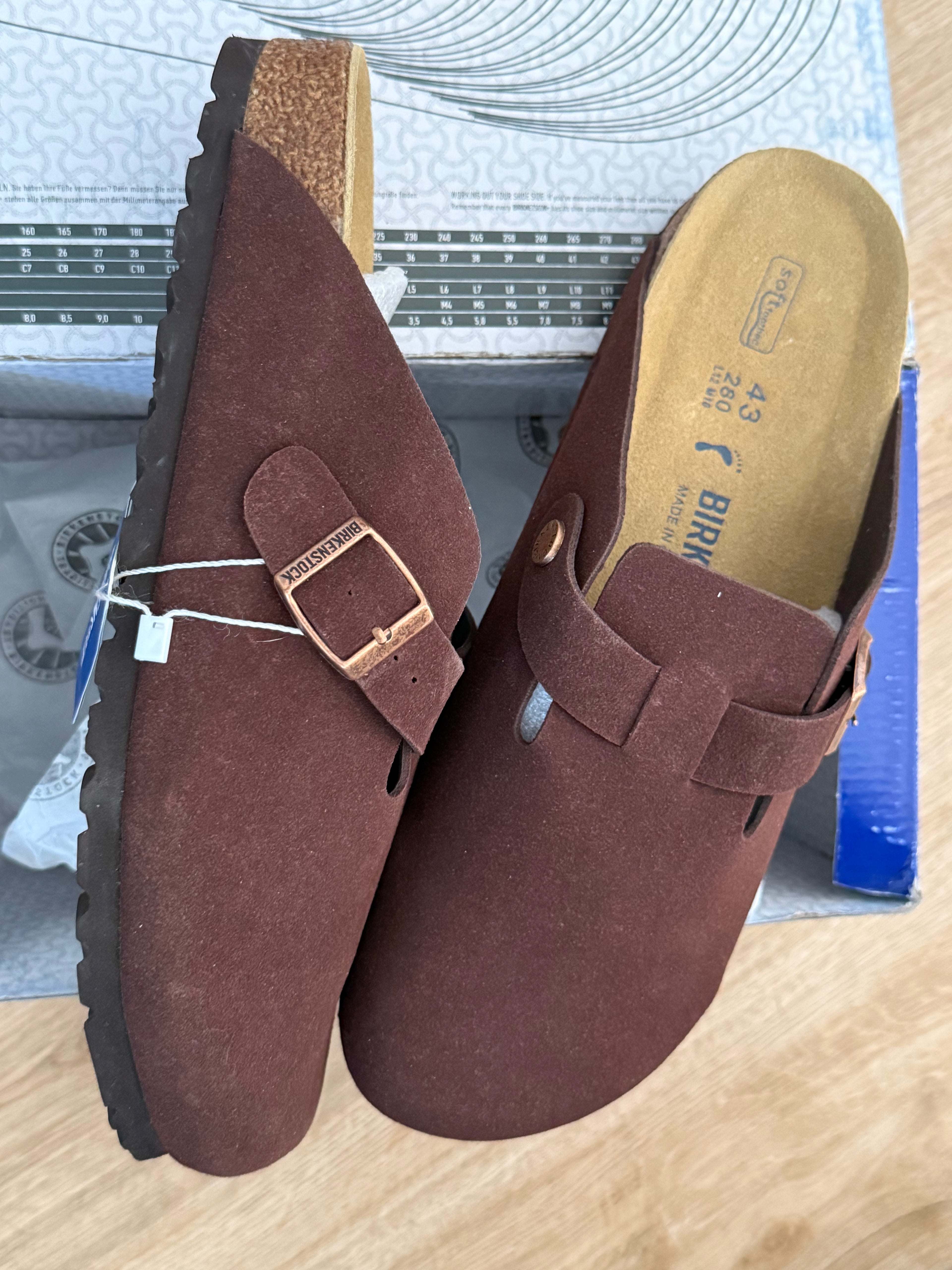 Birkenstock Boston BS Clogs – Mocha – Größe 43 – Regular Fit – Neu