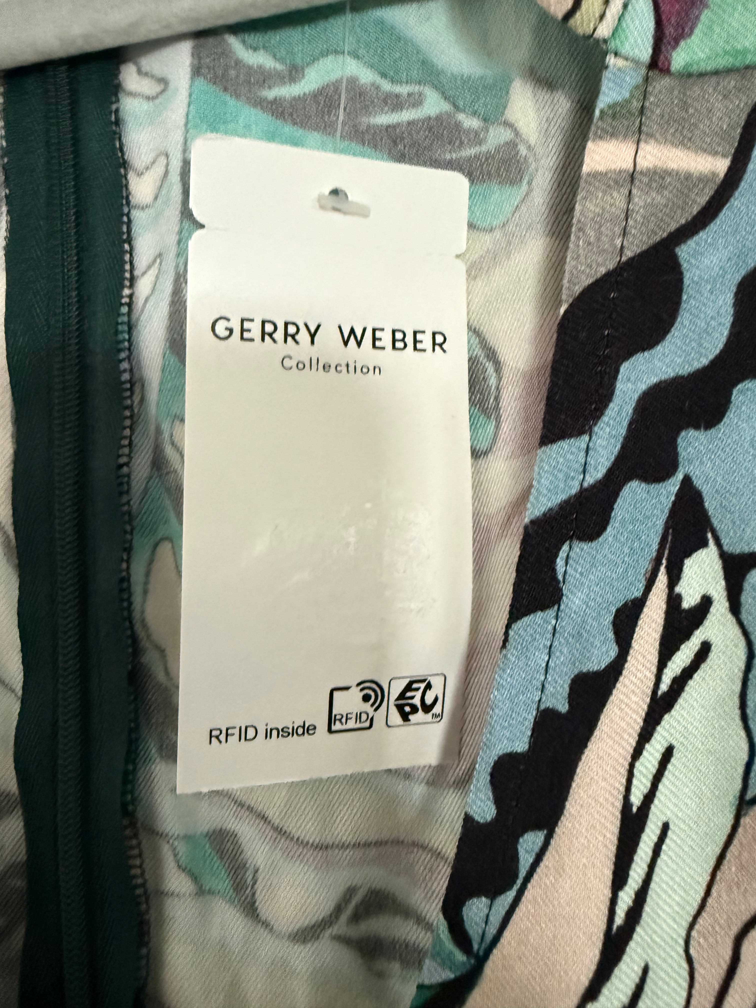 Gerry Weber Collection Kleid mit tropischem Blätterprint – Gr. 46 – Neu mit Etikett