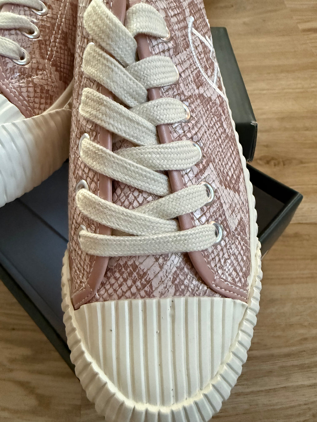 Chattawak Roman Sneaker Damen Gr. 38 Rosa – Neu – Schlangenoptik Freizeitschuhe
