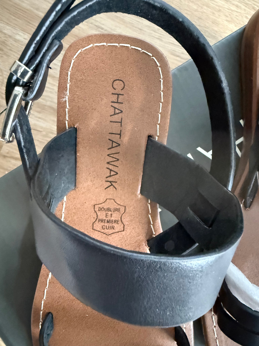 CHATTAWAK Damen Sandalen Schwarz – Größe 36– Neu