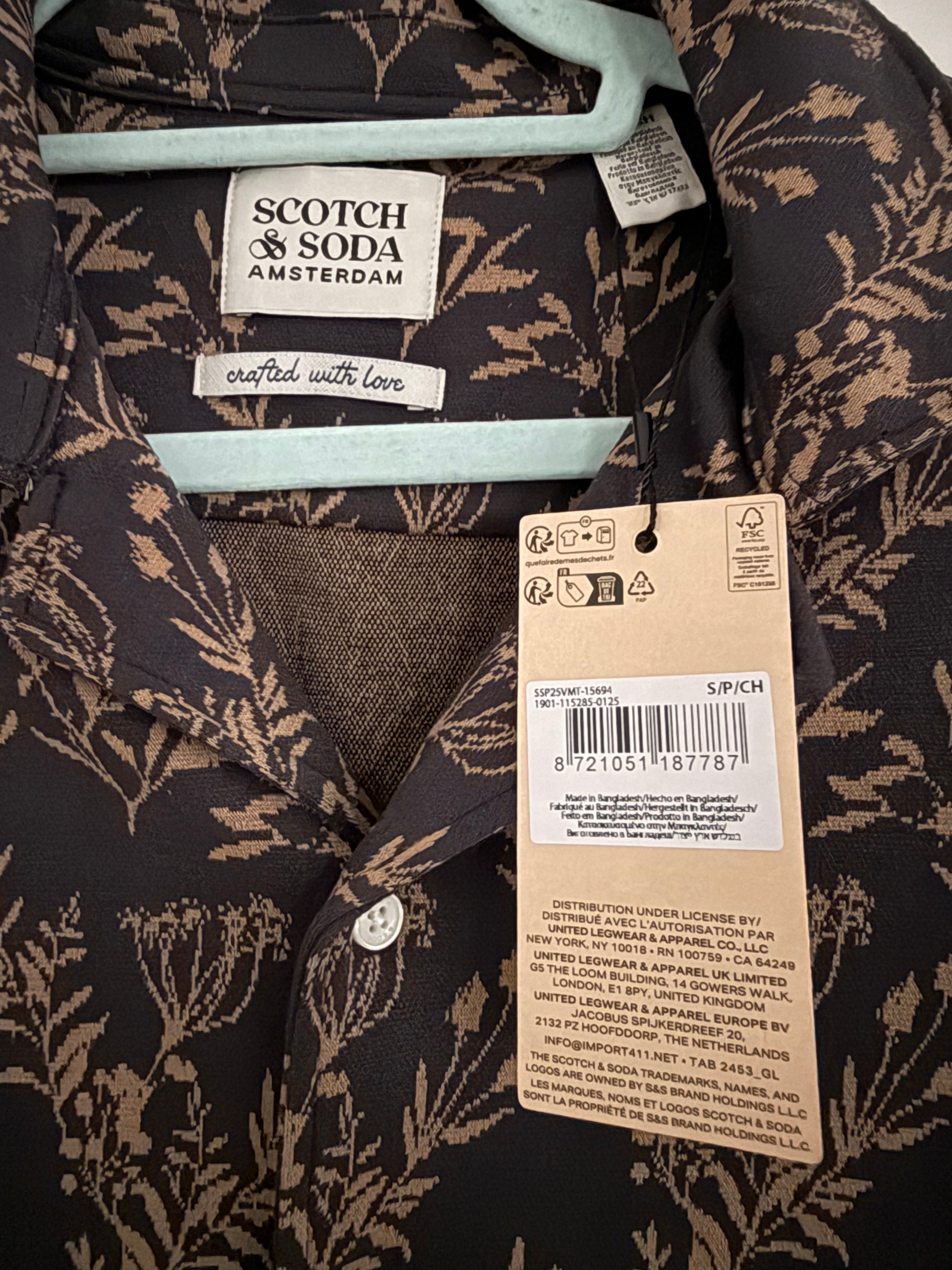 Scotch & Soda Amsterdam Kurzarmhemd – Gr. S – Neu mit Etikett