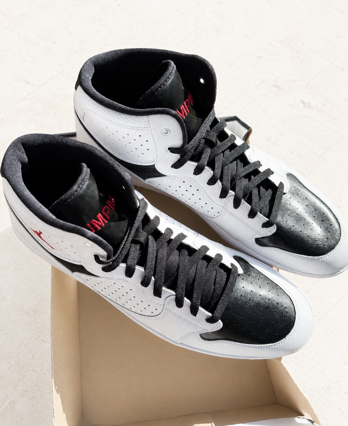 Jordan Sneaker Herren Größe 52,5 (US 18) Neu – Basketballschuhe XXL – Schwarz/Weiß – Ohne Karton