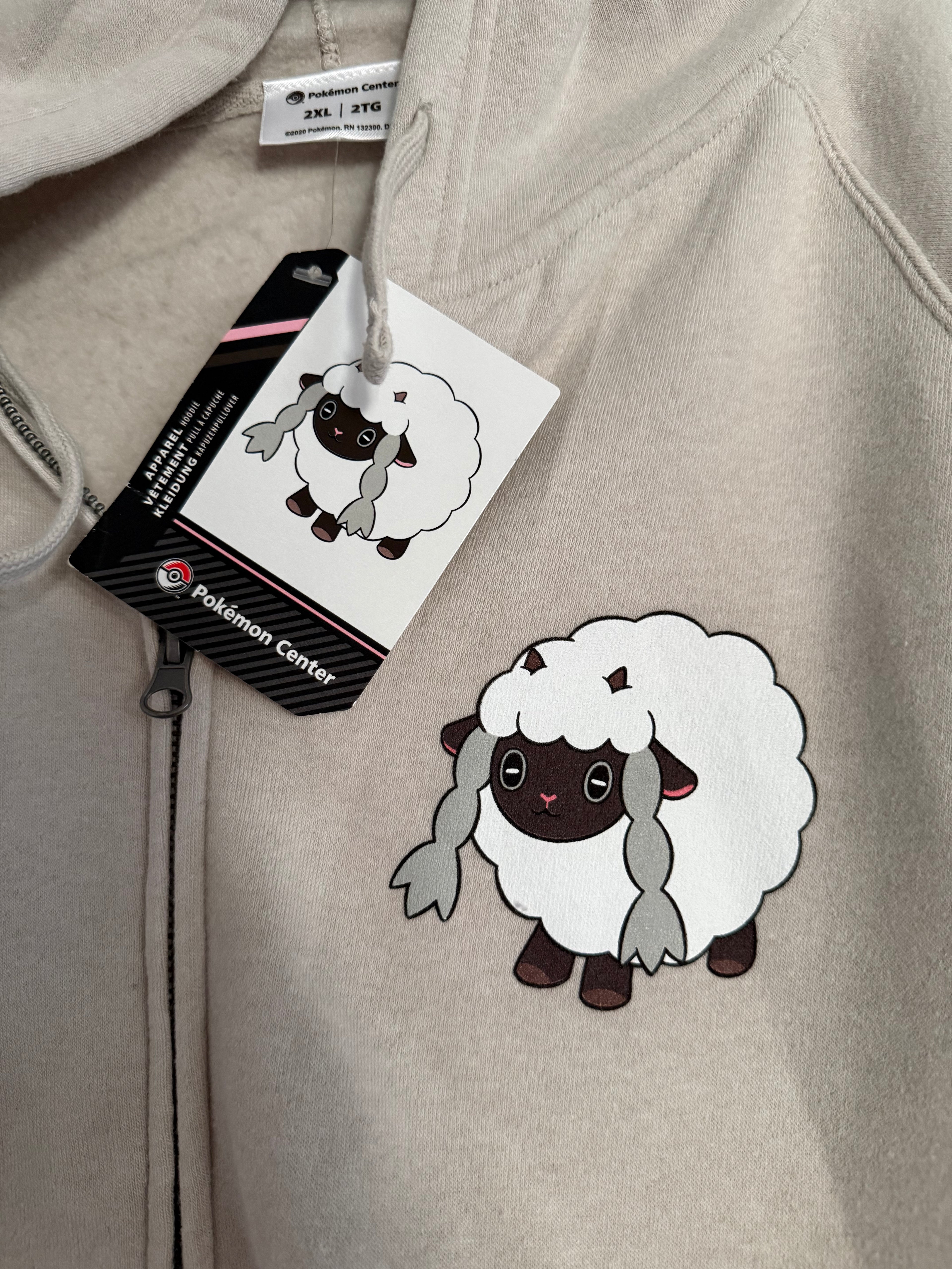 Pokémon Center Mareep Hoodie – Neuware mit Originaltags – Größe 2XL / 2TG